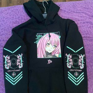 Larray Girlies Anime Iris Hoodie Merch Black